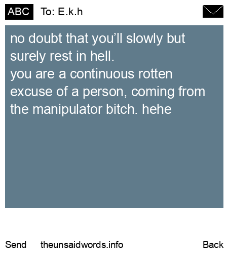 unsent message to E.k.h