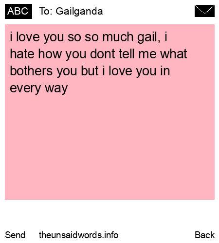 unsent message to Gailganda