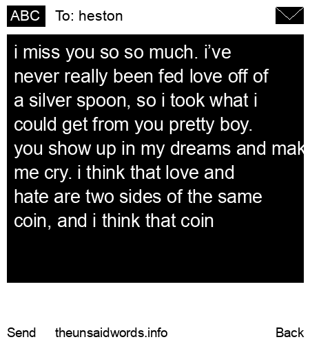 unsent message to heston