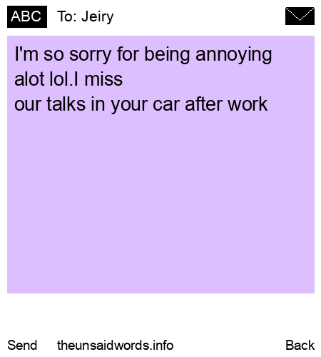 unsent message to Jeiry
