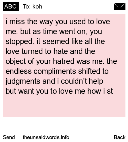 unsent message to koh