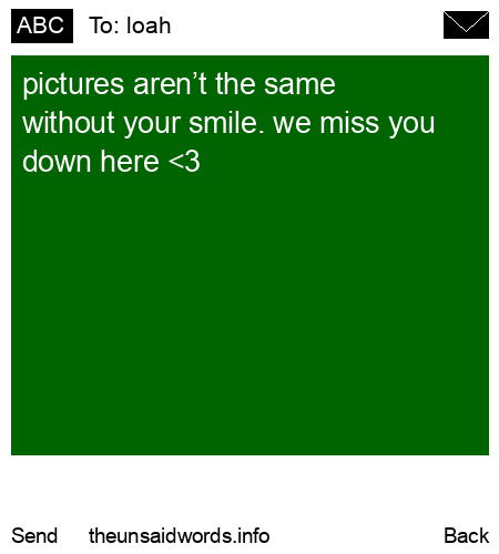 unsent message to loah