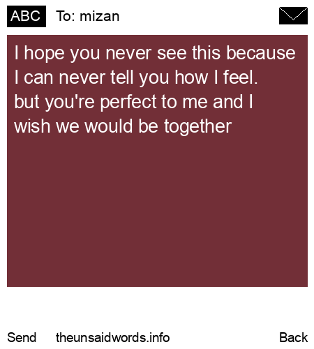 unsent message to mizan
