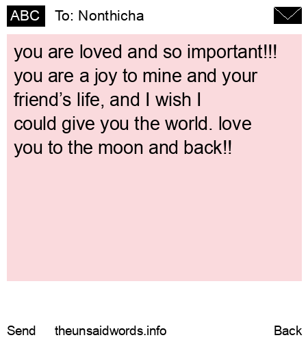 unsent message to Nonthicha