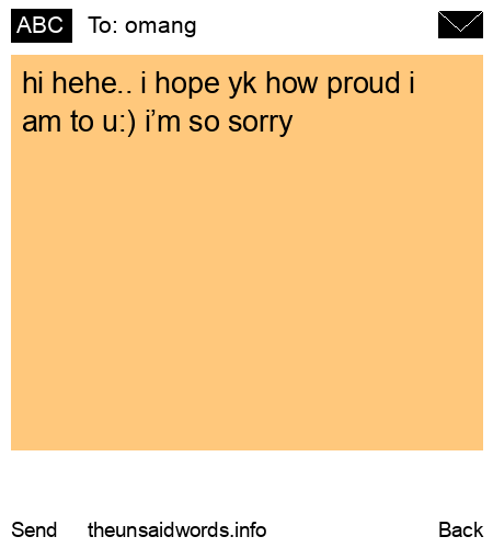 unsent message to omang