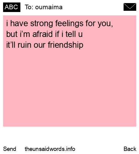 unsent message to oumaima