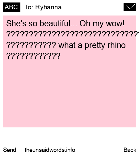 unsent message to Ryhanna