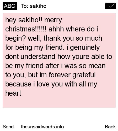 unsent message to sakiho