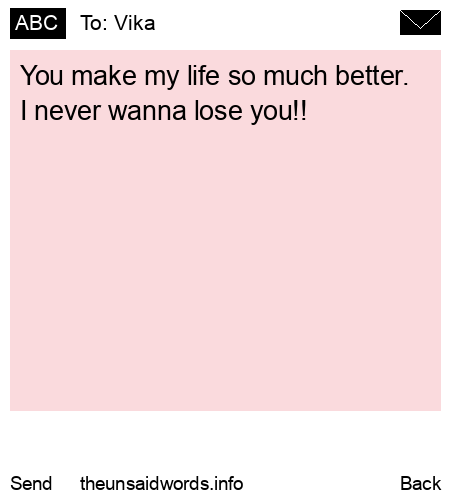 unsent message to Vika 