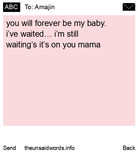 unsent message to Amajin 