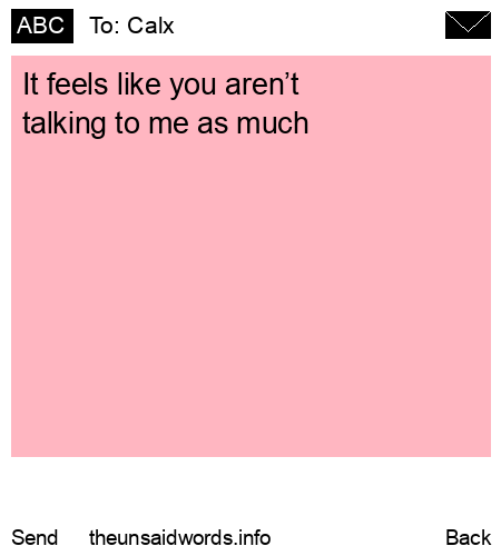 unsent message to Calx