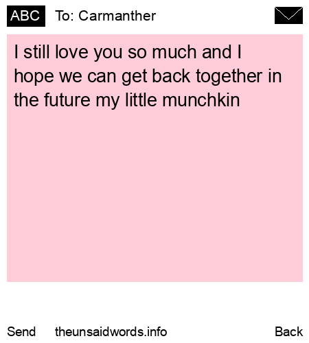 unsent message to Carmanther