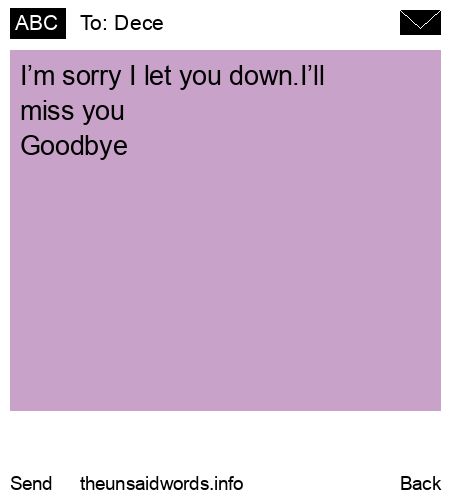 unsent message to Dece 
