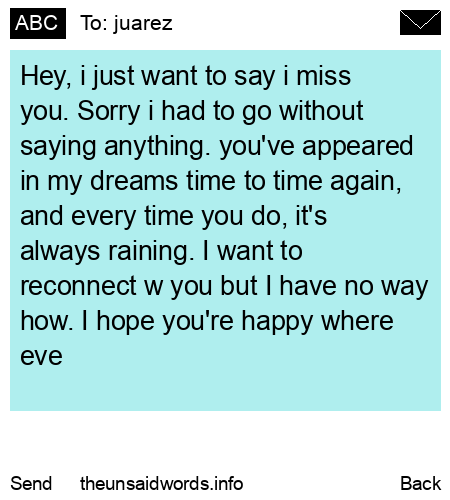 unsent message to juarez