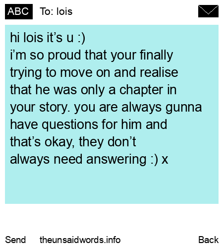 unsent message to lois