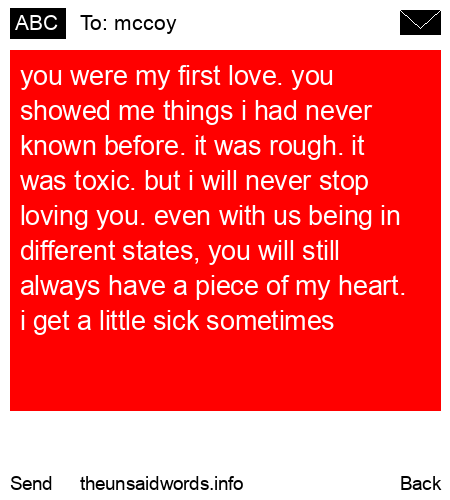 unsent message to mccoy
