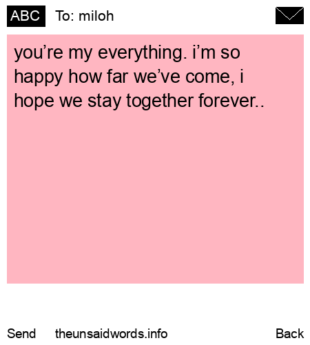 unsent message to miloh