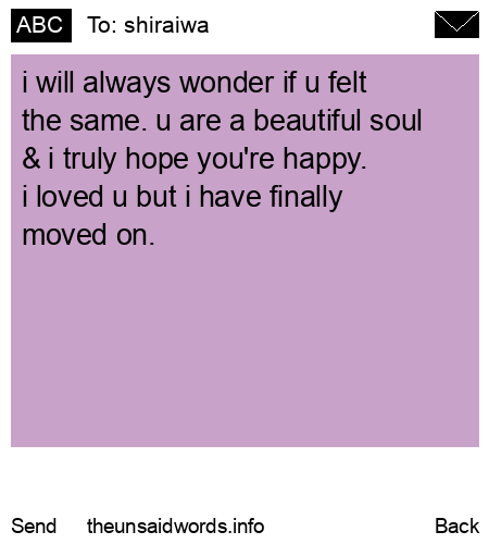 unsent message to shiraiwa