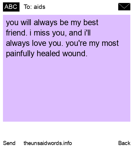 unsent message to aids