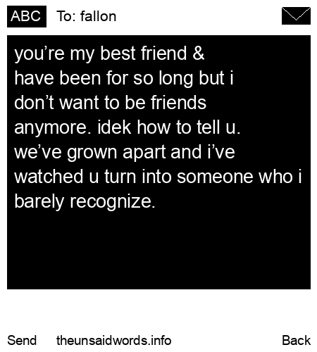 unsent message to fallon
