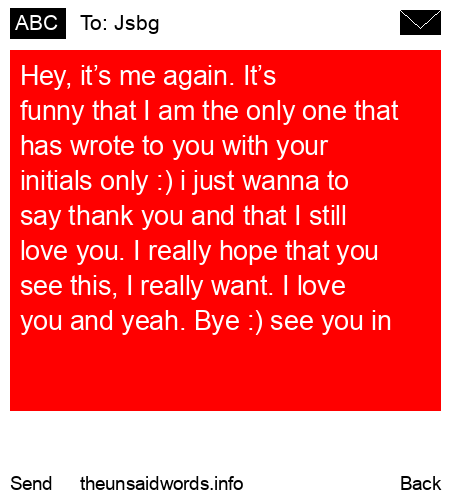 unsent message to Jsbg