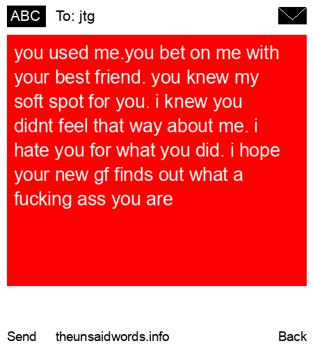 unsent message to jtg