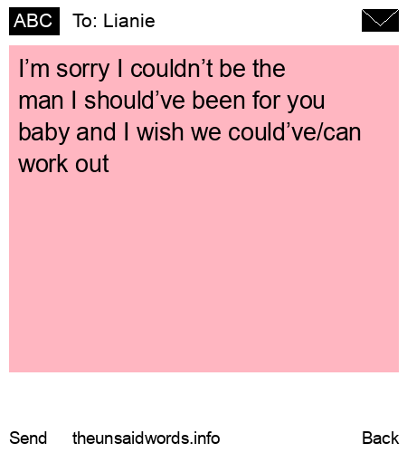 unsent message to Lianie