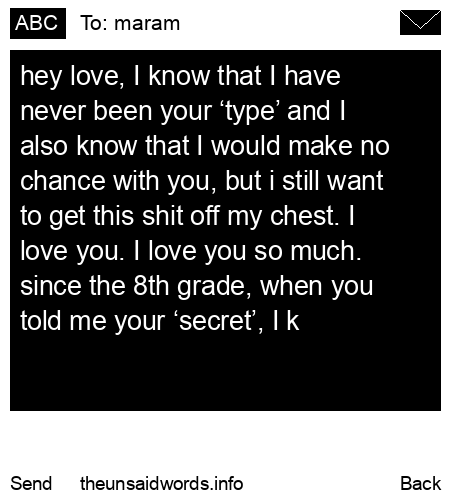 unsent message to maram