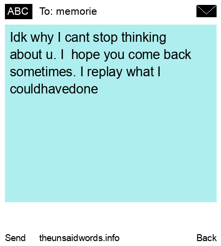 unsent message to memorie