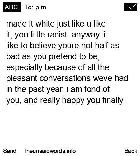 unsent message to pim