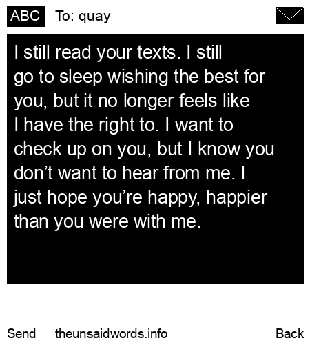 unsent message to quay