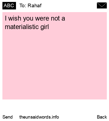 unsent message to Rahaf
