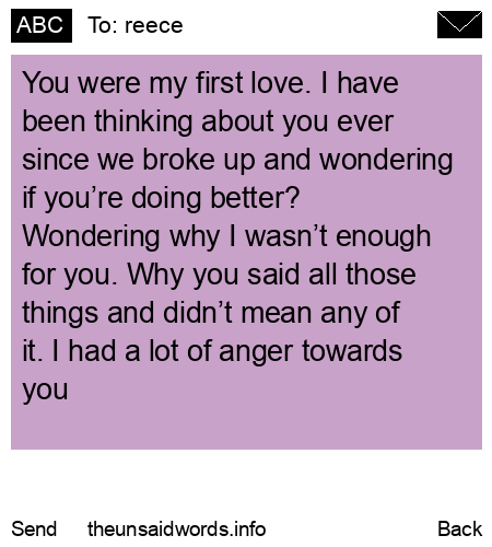 unsent message to reece