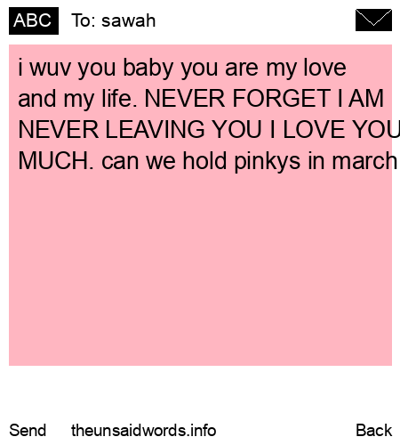 unsent message to sawah