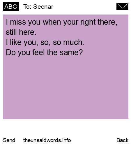 unsent message to Seenar