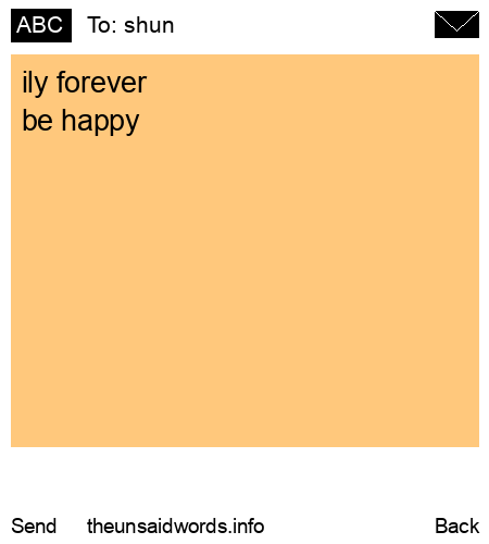 unsent message to shun