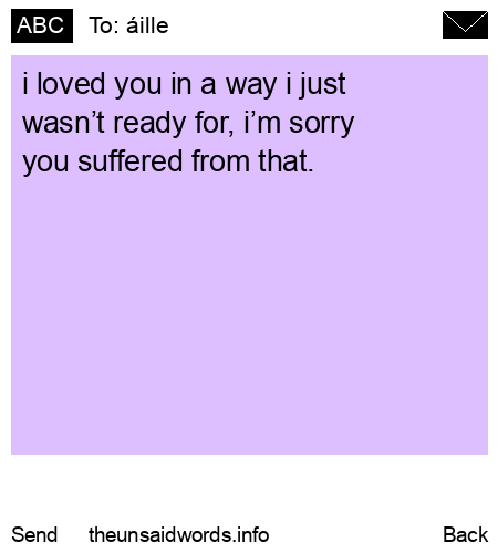 unsent message to áille