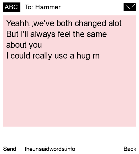 unsent message to Hammer