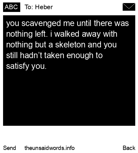 unsent message to Heber