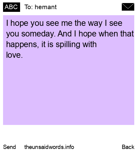 unsent message to hemant
