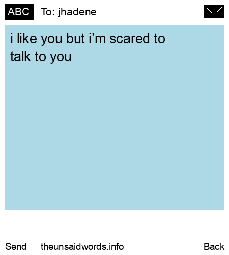 unsent message to jhadene