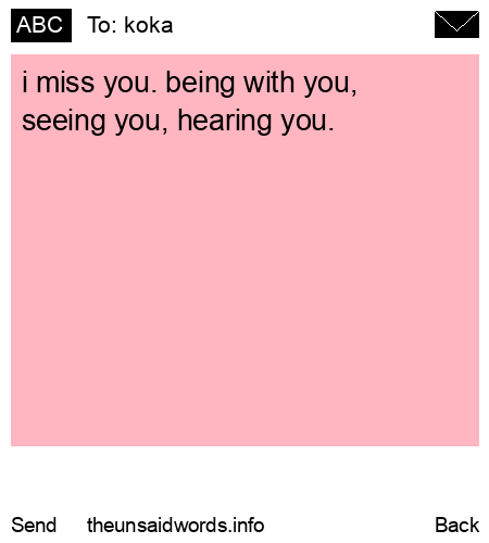 unsent message to koka 