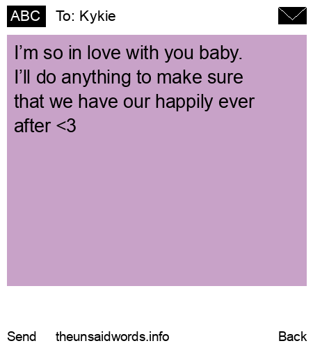 unsent message to Kykie