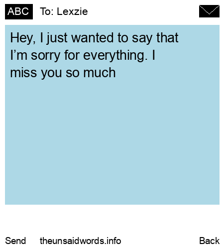 unsent message to Lexzie 
