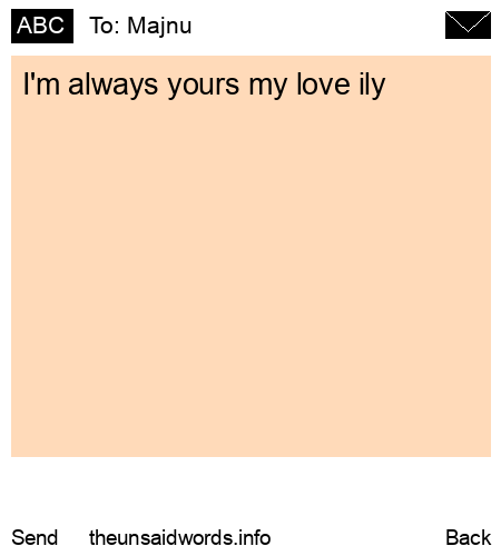 unsent message to Majnu