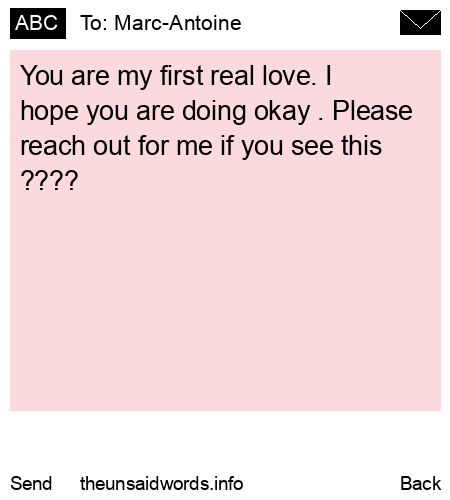 unsent message to Marc-Antoine