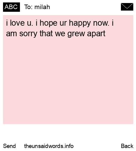 unsent message to milah
