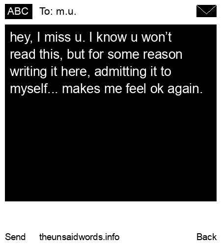 unsent message to m.u.