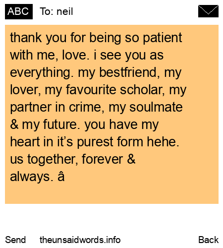 unsent message to neil