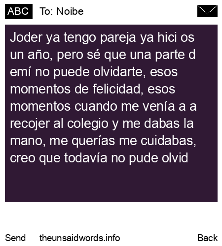 unsent message to Noibe